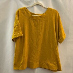 Candance Cameron Bure French Terry Top Yellow 1X